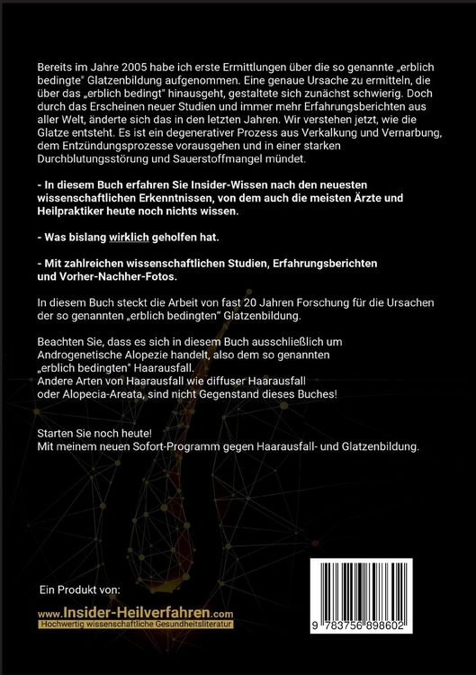 Produktbild: Die wahren Ursachen der "erblich bedingten" Glatzenbildung, die nur Insider kennen