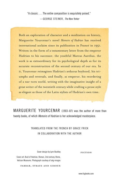 Produktbild: Memoirs of Hadrian