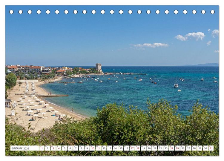 Produktbild: Chalkidiki - Urlaubsparadies in Nordgriechenland (Tischkalender 2026 DIN A5 quer), CALVENDO Monatskalender
