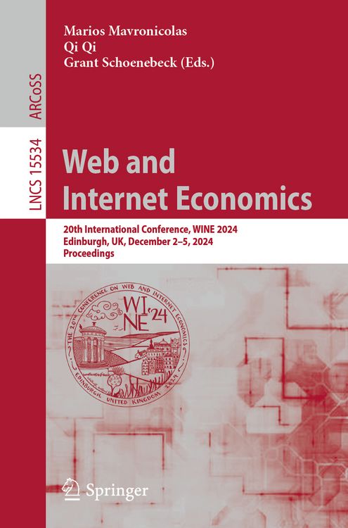 Produktbild: Web and Internet Economics