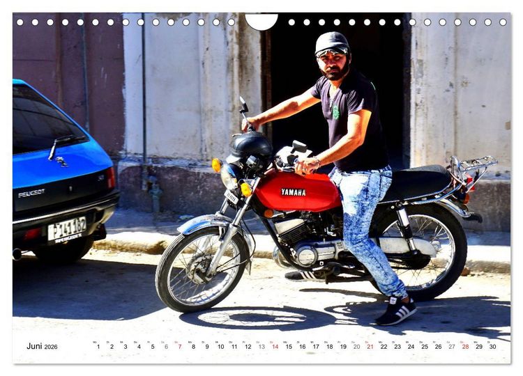 Produktbild: Zweirad Nostalgie - YAMAHA in Kuba (Wandkalender 2026 DIN A4 quer), CALVENDO Monatskalender