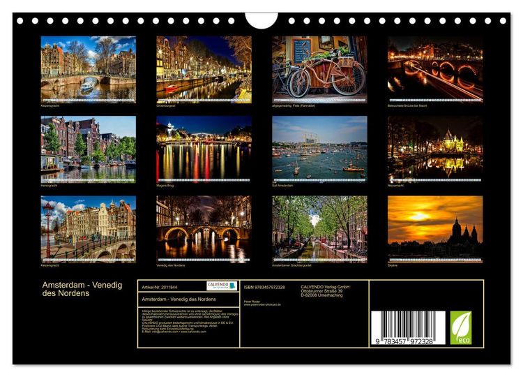 Produktbild: Amsterdam - Venedig des Nordens (Wandkalender 2026 DIN A4 quer), CALVENDO Monatskalender