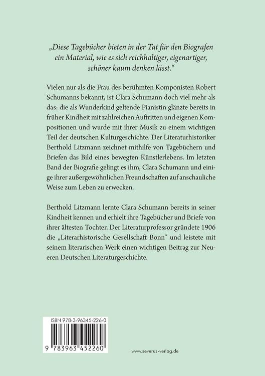 Produktbild: Clara Schumann. Ein K&uuml;nstlerleben