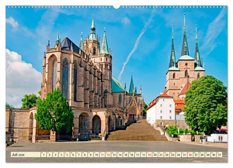 Produktbild: Erfurt - meine Stadt mit viel Herz (Wandkalender 2026 DIN A2 quer), CALVENDO Monatskalender