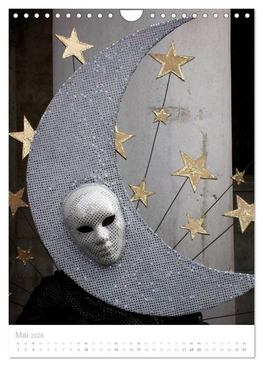 Produktbild: Masken der Sehnsucht - Karneval in Venedig (Wandkalender 2026 DIN A4 hoch), CALVENDO Monatskalender