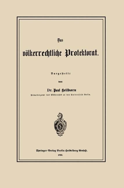 Produktbild: Das v&ouml;lkerrechtliche Protektorat