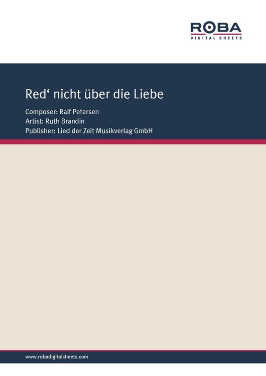 Produktbild: Red nicht &uuml;ber die Liebe