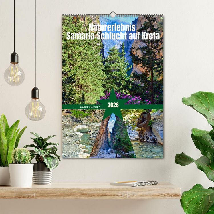 Produktbild: Naturerlebnis Samaria Schlucht auf Kreta (Wandkalender 2026 DIN A2 hoch), CALVENDO Monatskalender