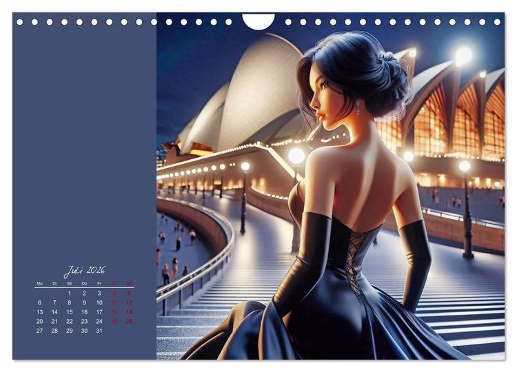 Produktbild: Stilvoll - Das kleine Schwarze (Wandkalender 2026 DIN A4 quer), CALVENDO Monatskalender
