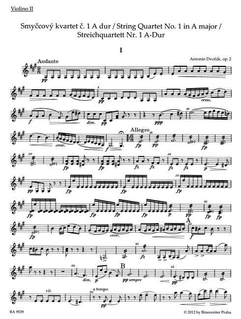 Produktbild: Dvor&aacute;k, A: Streichquartett Nr. 1 A-Dur op. 2 (Smyccov&yacute; kvart