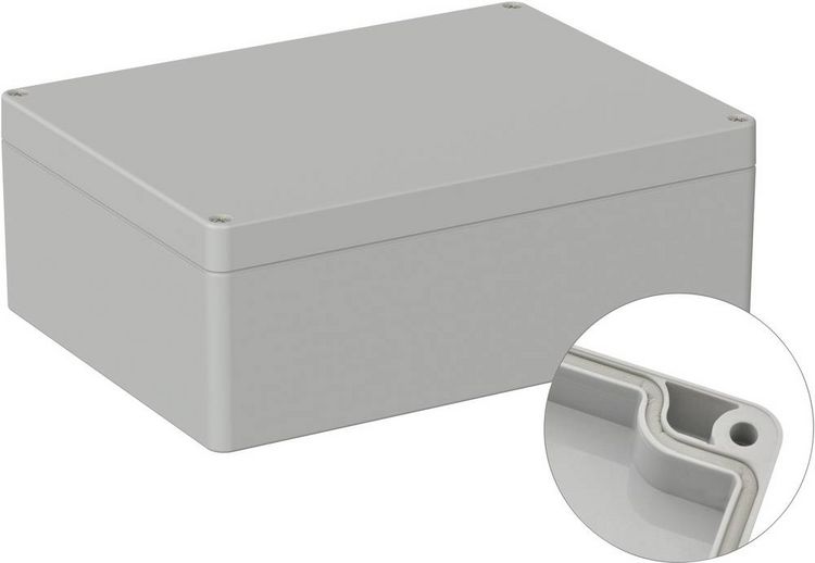 Produktbild: TRU COMPONENTS TC-9065640 Industrie-Geh&auml;use 200 x 150 x 75 ABS Lichtgrau (RAL 7035) 1St.