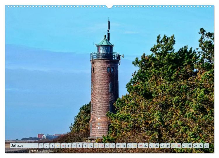 Produktbild: Leuchtt&uuml;rme - maritime Wegweiser in Deutschland (Wandkalender 2026 DIN A2 quer), CALVENDO Monatskalender