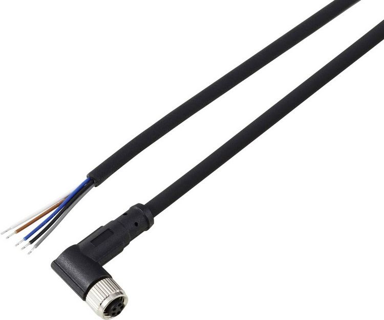 Produktbild: TRU COMPONENTS TC-13751840 Anschlussleitung M8 x 1 Buchse, gewinkelt 5 m Polzahl Sensoren: 5 1 St.