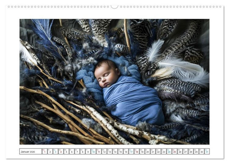 Produktbild: Babyzauber (hochwertiger Premium Wandkalender 2026 DIN A2 quer), Kunstdruck in Hochglanz