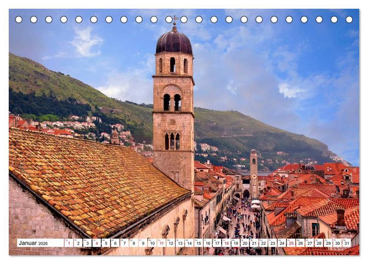 Produktbild: Adriaperle Dubrovnik (Tischkalender 2026 DIN A5 quer), CALVENDO Monatskalender