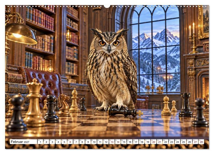Produktbild: NICHT MEIN PROBLEM - Tiere mit Charakter (hochwertiger Premium Wandkalender 2027 DIN A2 quer), Kunstdruck in Hochglanz