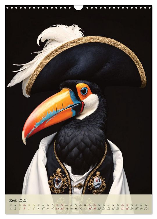 Produktbild: Barocke Tierportraits - Kunst und Klassik (Wandkalender 2026 DIN A3 hoch), CALVENDO Monatskalender