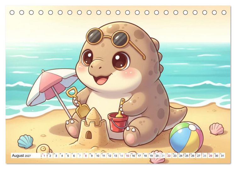 Produktbild: Dino-Babys Jahresreise (Tischkalender 2027 DIN A5 quer), CALVENDO Monatskalender