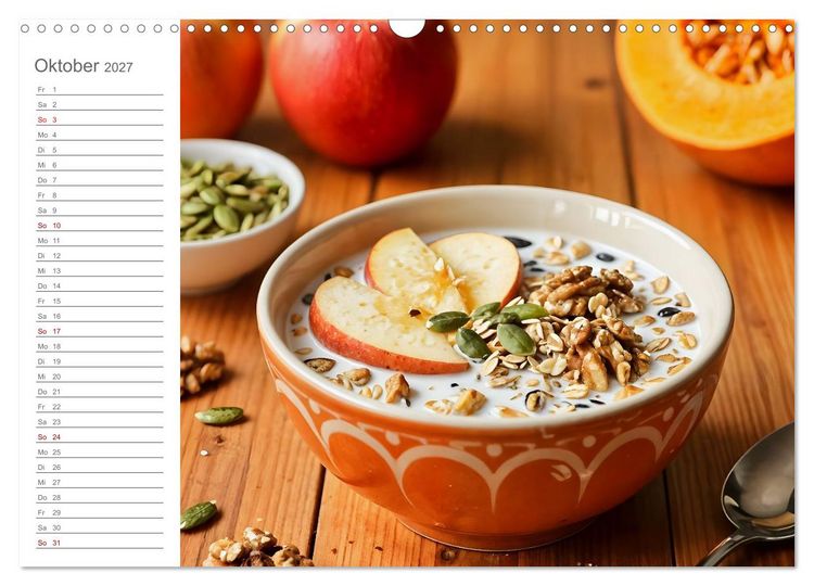 Produktbild: MorgenM&uuml;sli - Ein Jahr voller Farbe und Genuss (Wandkalender 2027 DIN A3 quer), CALVENDO Monatskalender