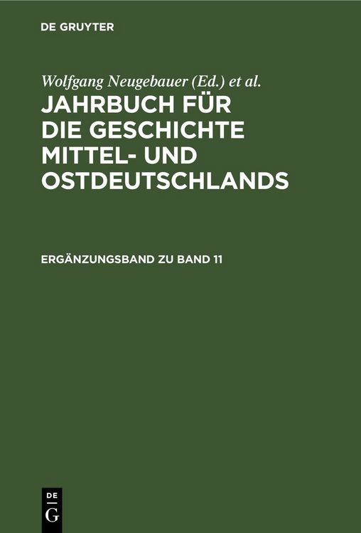 Produktbild: Erg&auml;nzungsband zu Band 11