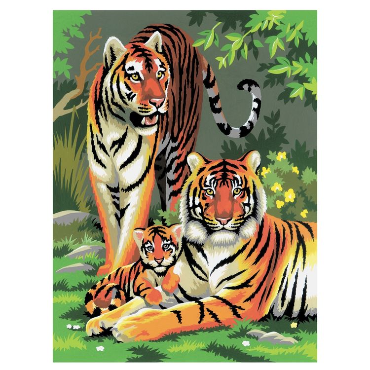 Produktbild: PRACHT Malen nach Zahlen Junior Amurtiger 33x24cm