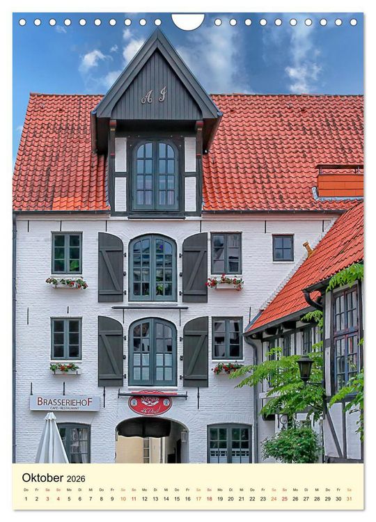 Produktbild: Flensburg - so bezaubernd (Wandkalender 2026 DIN A4 hoch), CALVENDO Monatskalender
