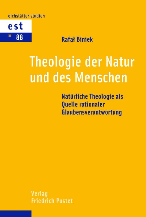 Produktbild: Theologie der Natur und des Menschen