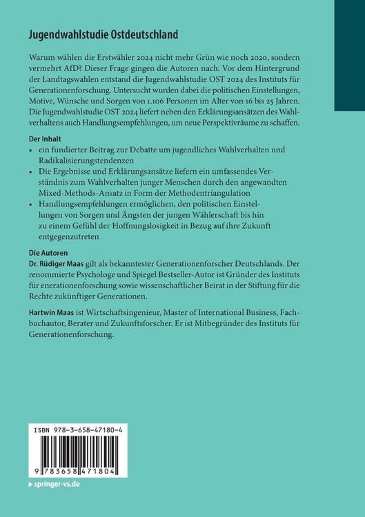 Produktbild: Jugendwahlstudie Ostdeutschland