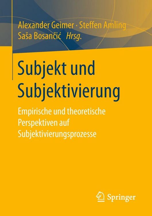 Produktbild: Subjekt und Subjektivierung