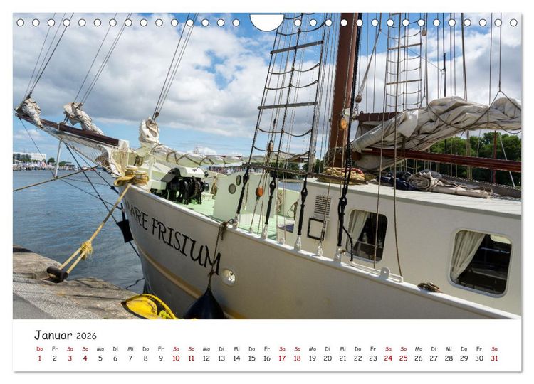 Produktbild: Travem&uuml;nder Woche vom Windjammer aus (Wandkalender 2026 DIN A4 quer), CALVENDO Monatskalender