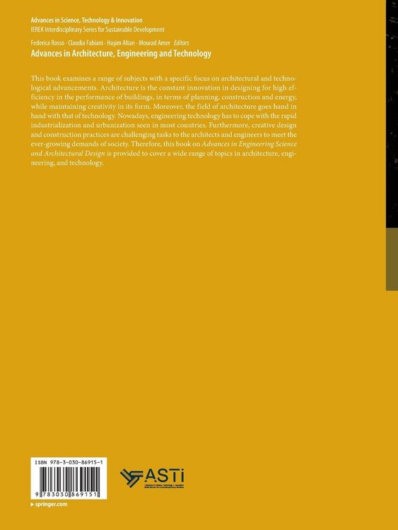 Produktbild: Advances in Architecture, Engineering and Technology