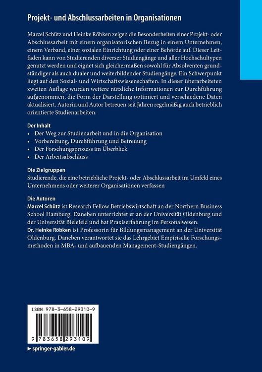 Produktbild: Projekt- und Abschlussarbeiten in Organisationen