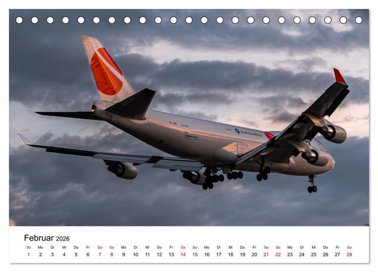 Produktbild: Boeing 747 Kalender (Tischkalender 2026 DIN A5 quer), CALVENDO Monatskalender