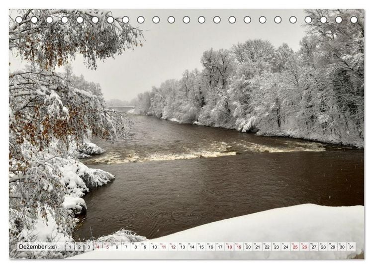 Produktbild: Lech und Wertach - Flusslandschaften im Alpenvorland (Tischkalender 2027 DIN A5 quer), CALVENDO Monatskalender