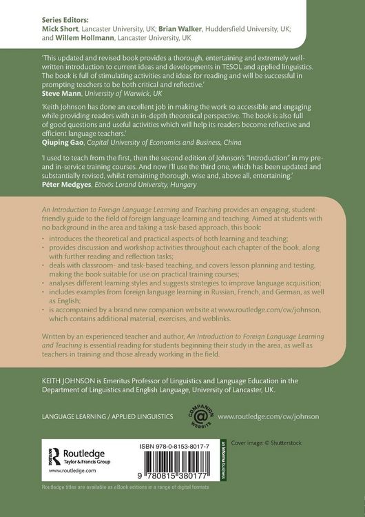 Produktbild: Johnson, K: Introduction to Foreign Language Learning and Te