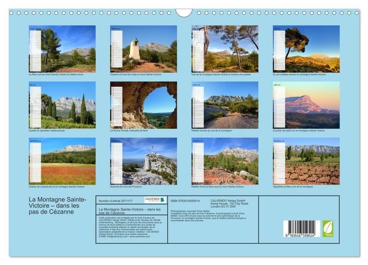 Produktbild: La Montagne Sainte-Victoire &ndash; dans les pas de C&eacute;zanne (Calendrier mural 2026 DIN A3 vertical), CALVENDO calendrier mensuel