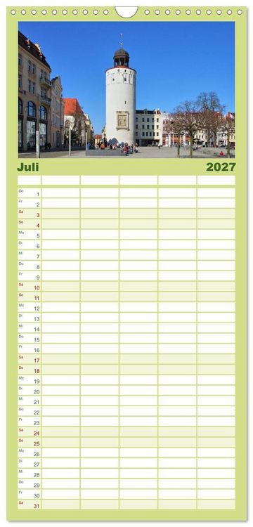 Produktbild: Familienplaner 2027 - G&ouml;rlitz - Die Perle Niederschlesiens mit 5 Spalten (Wandkalender, 21 x 45 cm) CALVENDO