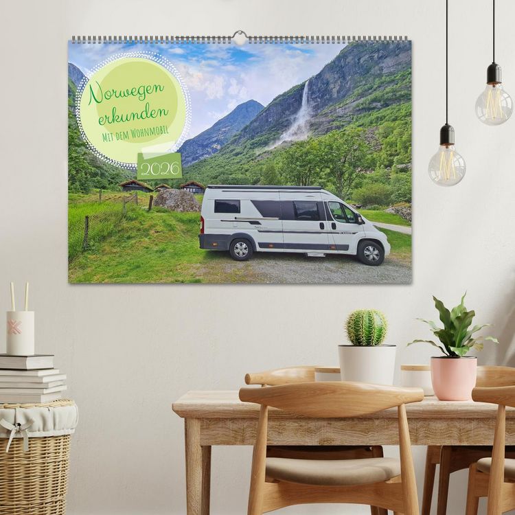 Produktbild: Norwegen erkunden mit dem Wohnmobil (Wandkalender 2026 DIN A2 quer), CALVENDO Monatskalender