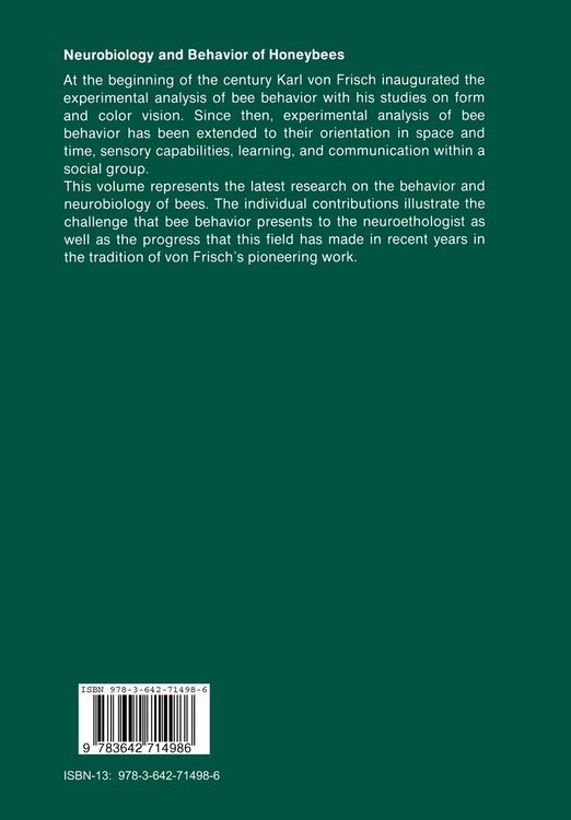 Produktbild: Neurobiology and Behavior of Honeybees