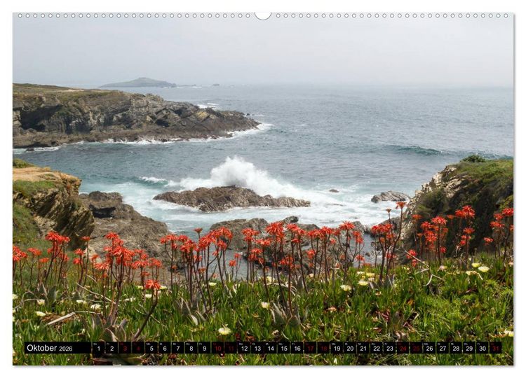 Produktbild: Portugal Buntes Hinterland und farbige K&uuml;sten (hochwertiger Premium Wandkalender 2026 DIN A2 quer), Kunstdruck in Hochglanz
