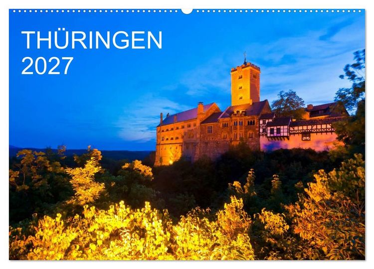 Produktbild: TH&Uuml;RINGEN 2027 (Wandkalender 2027 DIN A2 quer), CALVENDO Monatskalender
