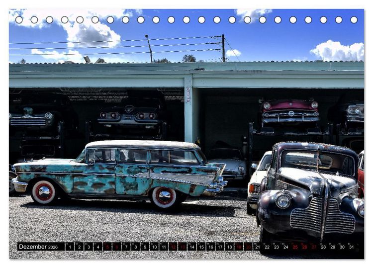 Produktbild: Florida Junk Cars (Tischkalender 2026 DIN A5 quer), CALVENDO Monatskalender