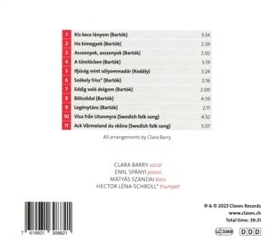 Produktbild: Clara Barry singt Bart&cent;k