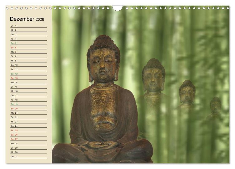 Produktbild: Buddha und Yin Yang (Wandkalender 2026 DIN A3 quer), CALVENDO Monatskalender