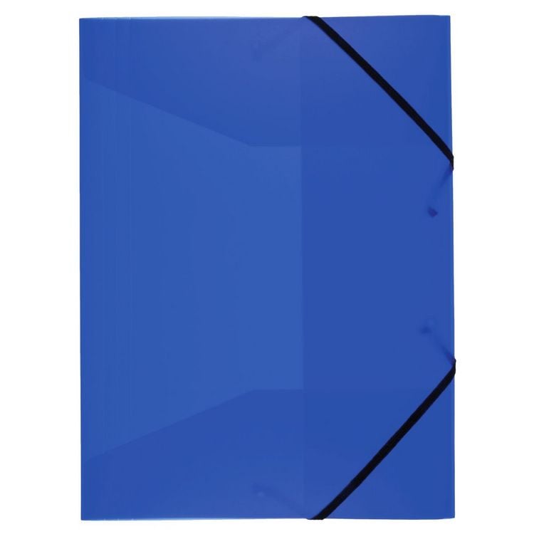 Produktbild: Idena Sammelmappe PP mit Gummizug transluzent blau DIN A4