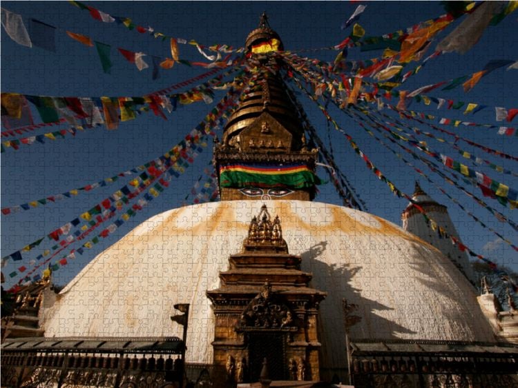 Produktbild: CALVENDO Puzzle Kathmandu | 1000 Teile Lege-Gr&ouml;&szlig;e 64x48cm Foto-Puzzle f&uuml;r gl&uuml;ckliche Stunden