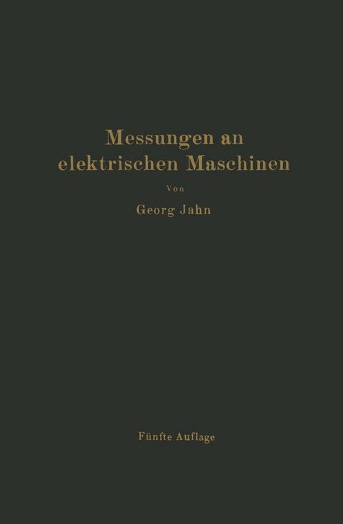 Produktbild: Messungen an elektrischen Maschinen