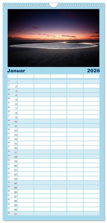 Produktbild: Familienplaner 2026 - Noch mehr F&ouml;hrweh - Insel F&ouml;hr mit 5 Spalten (Wandkalender, 21 x 45 cm) CALVENDO