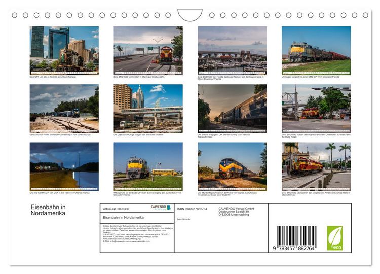 Produktbild: Eisenbahn in Nordamerika (Wandkalender 2026 DIN A4 quer), CALVENDO Monatskalender