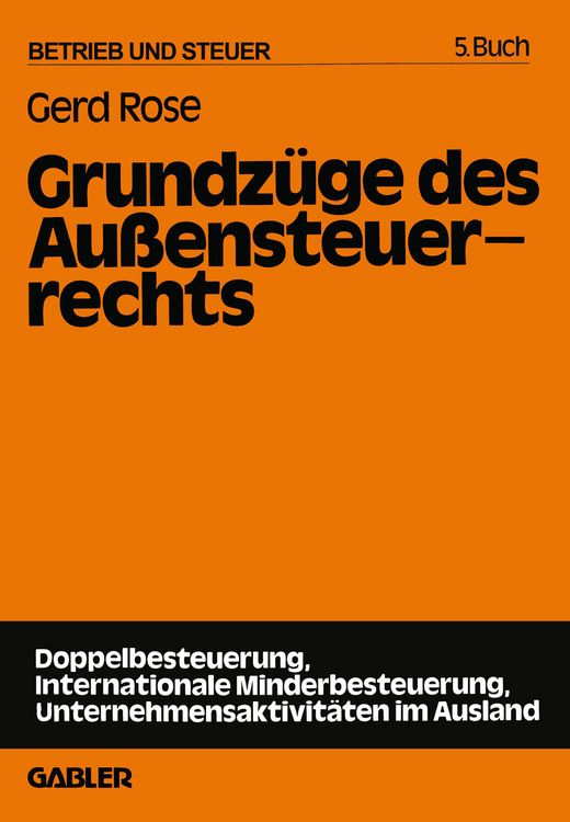 Produktbild: Grundz&uuml;ge des Au&szlig;ensteuerrechts
